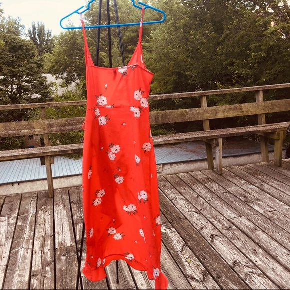 H&M Red High-Low Wrap (Size 4) - Picture 2 of 4